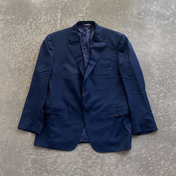 Canali Men’s Tailored Two Piece 100% Wool Suit Blue Made in Italy Size 40 / 58 - Picture 2 of 14